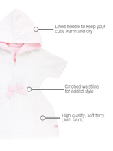 Load image into Gallery viewer, Rufflebutts- Girls White Terry Cover-Up (3m-24m)