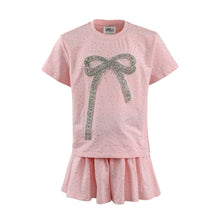 Load image into Gallery viewer, Lola and the Boys- Pink Crystal Bow Short Set (2-8)
