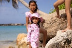 Load image into Gallery viewer, Snapper Rock- PINK LAGOON LS SUNSUIT (3m-24m)