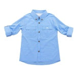 Load image into Gallery viewer, Saltwater Boys- FLAGLER FISHING SHIRT- Blue Stripe (2-12)