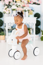 Load image into Gallery viewer, Mila &amp; Rose- RUFFLE CROSS BACK ROMPER: SWEET &amp; SUNNY (3m-24m)