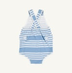 Load image into Gallery viewer, Beaufort Bonnet - Skipper Sunsuit Pima: Saddle Ridge Sarasota Sky/Worth Ave White (6M-24M)