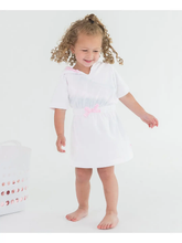 Load image into Gallery viewer, Rufflebutts- Girls White Terry Cover-Up (3m-24m)