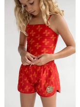Load image into Gallery viewer, Of One Sea- Boardie Watershorts in Red Breadfruit Bandana (0m-12)