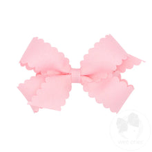 Load image into Gallery viewer, Wee Ones- Mini Grosgrain Hair Bow with Scalloped Edge