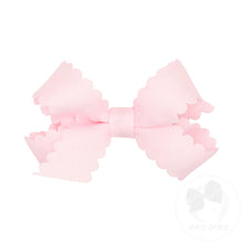 Load image into Gallery viewer, Wee Ones- Mini Grosgrain Hair Bow with Scalloped Edge