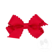 Load image into Gallery viewer, Wee Ones- Mini Grosgrain Hair Bow with Scalloped Edge