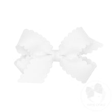 Load image into Gallery viewer, Wee Ones- Mini Grosgrain Hair Bow with Scalloped Edge