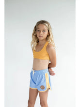 Load image into Gallery viewer, Of One Sea- Boardie Watershorts in Light Blue and Yellow Colorblock (0m-12)