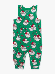 Ruggedbutts- Baby Boys Green Santa Joy Knit Longall Pocket Romper (0-24m)