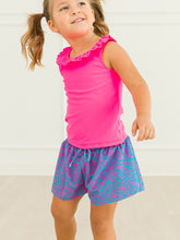 Load image into Gallery viewer, Ruffle Butts-Girls Neon Magenta Active Ruffle Tank Top (2T-8)