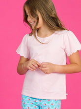 Load image into Gallery viewer, Ruffle Butts- Girls Pink Scallop Tee (2T-10)