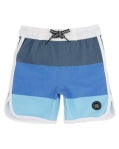 Load image into Gallery viewer, Feather 4 Arrow- Scallop Boardshort: Navy/Stripe (2T-10)