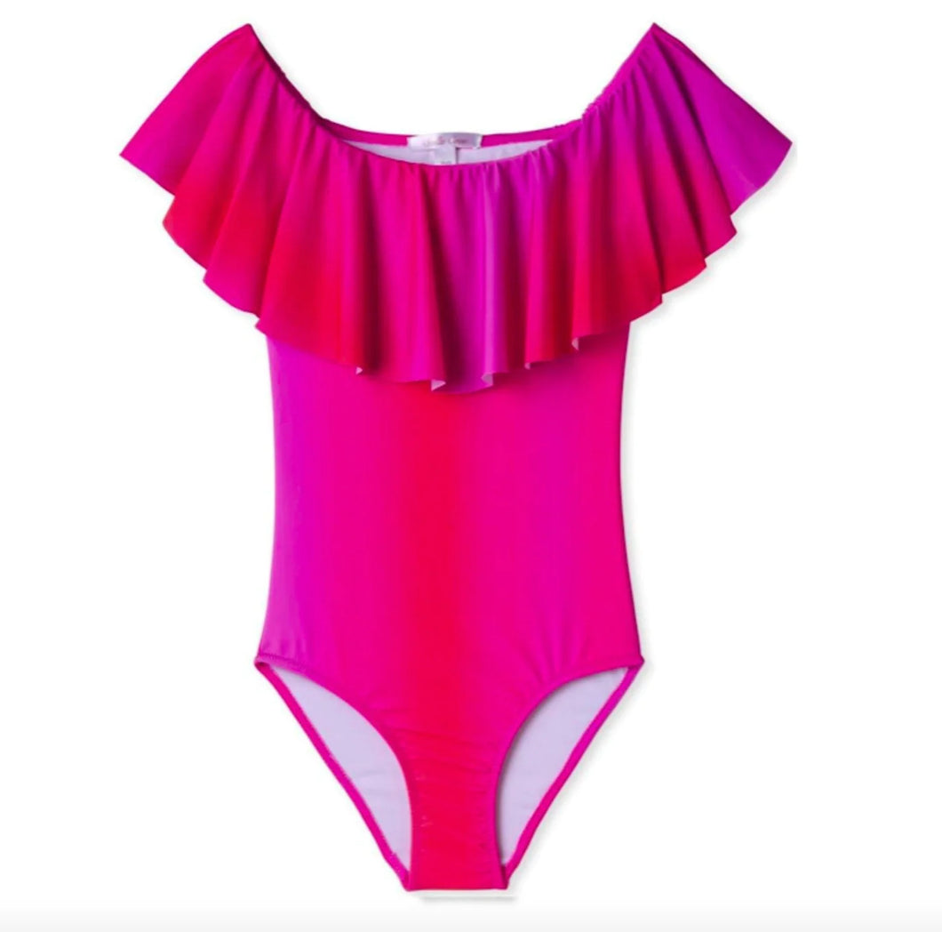 Stella Cove- Neon Pink One Piece Bathing Suit