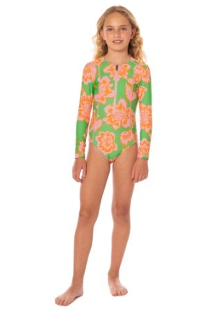Maaji- One Piece Swimsuit- SUNSET PETALS MIKU GIRLS SWIMWEAR (4-14)