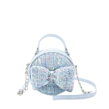 Load image into Gallery viewer, Tweed Bow Rounded Crossbody Bag