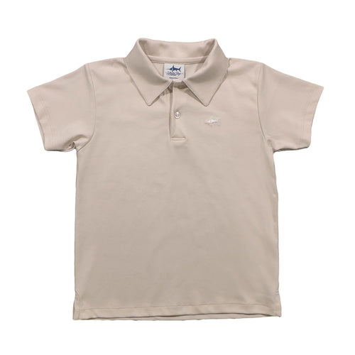 Saltwater Boys- Signature Pima Polo (Sand, 2-8)
