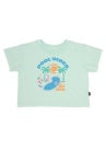 Feather 4 Arrow- Pool Vibes Crop Tee (Saltwater, 2Y-14Y)