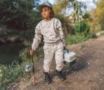 Load image into Gallery viewer, Feather 4 Arrow - Ryder Fishing Sweatshirt: Oatmeal (3m-12)