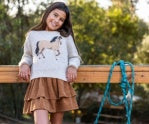 Load image into Gallery viewer, Feather 4 Arrow - Alex Skirt: Saddle (2-8)