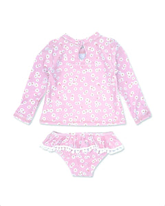 Feather 4 Arrow- Sandy toes L/S Ruffle Set- Fairy Tale Pink