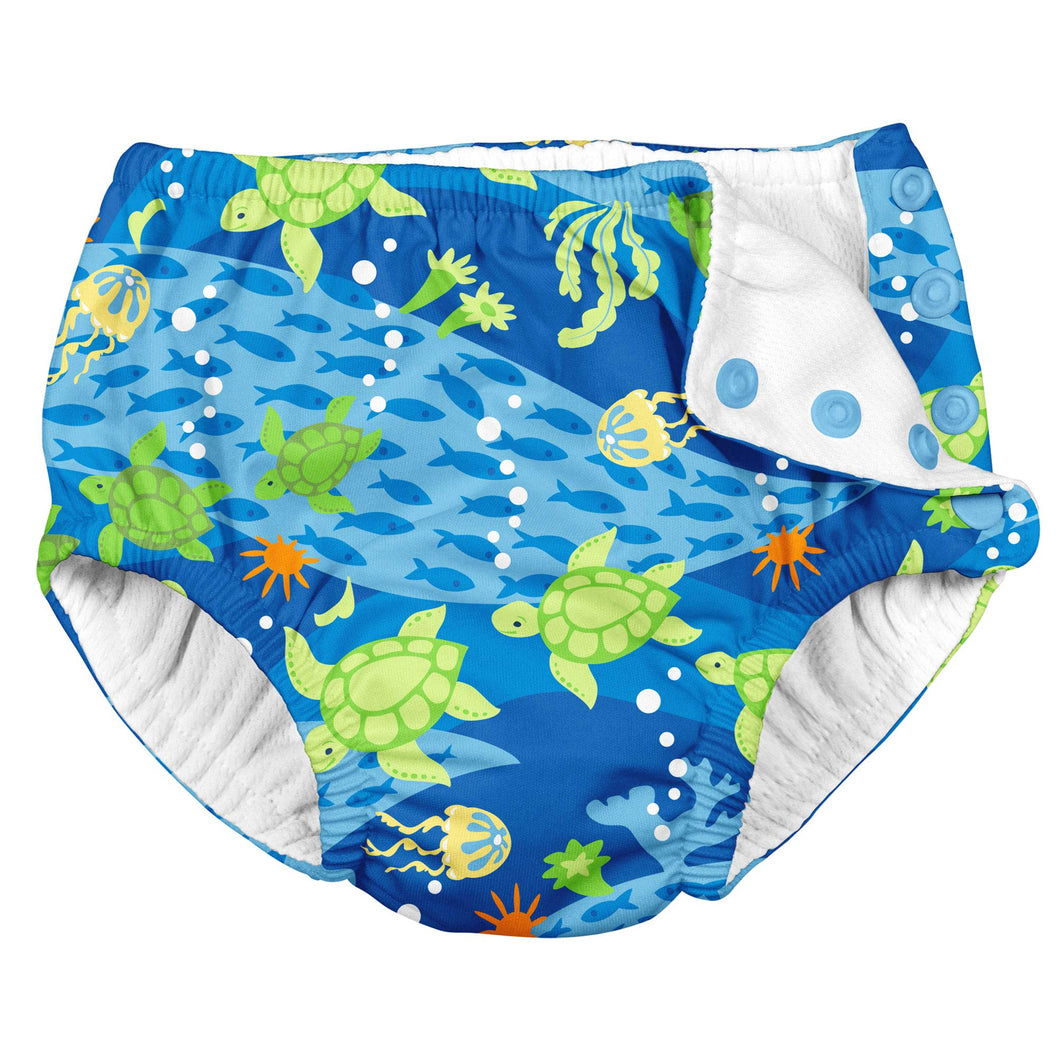 Green Sprouts- Royal Sea Turtles Easy-On Swim Diaper