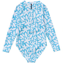 Load image into Gallery viewer, Snapper Rock Aqua Bloom Sustainable L/S Swimsuit