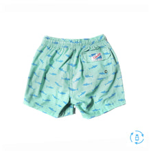 Load image into Gallery viewer, Bermies- Green Shark Boardshorts