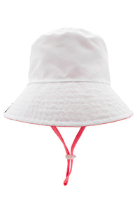Suns Out Reversible Bucket Hat- Coral