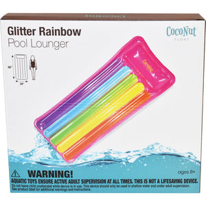 Coconut Float- Glitter Rainbow Lounger